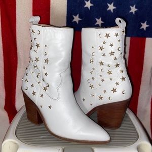 ALDO X TEZZA SOHPIE ROSE WESTERN ANKLE BOOTS